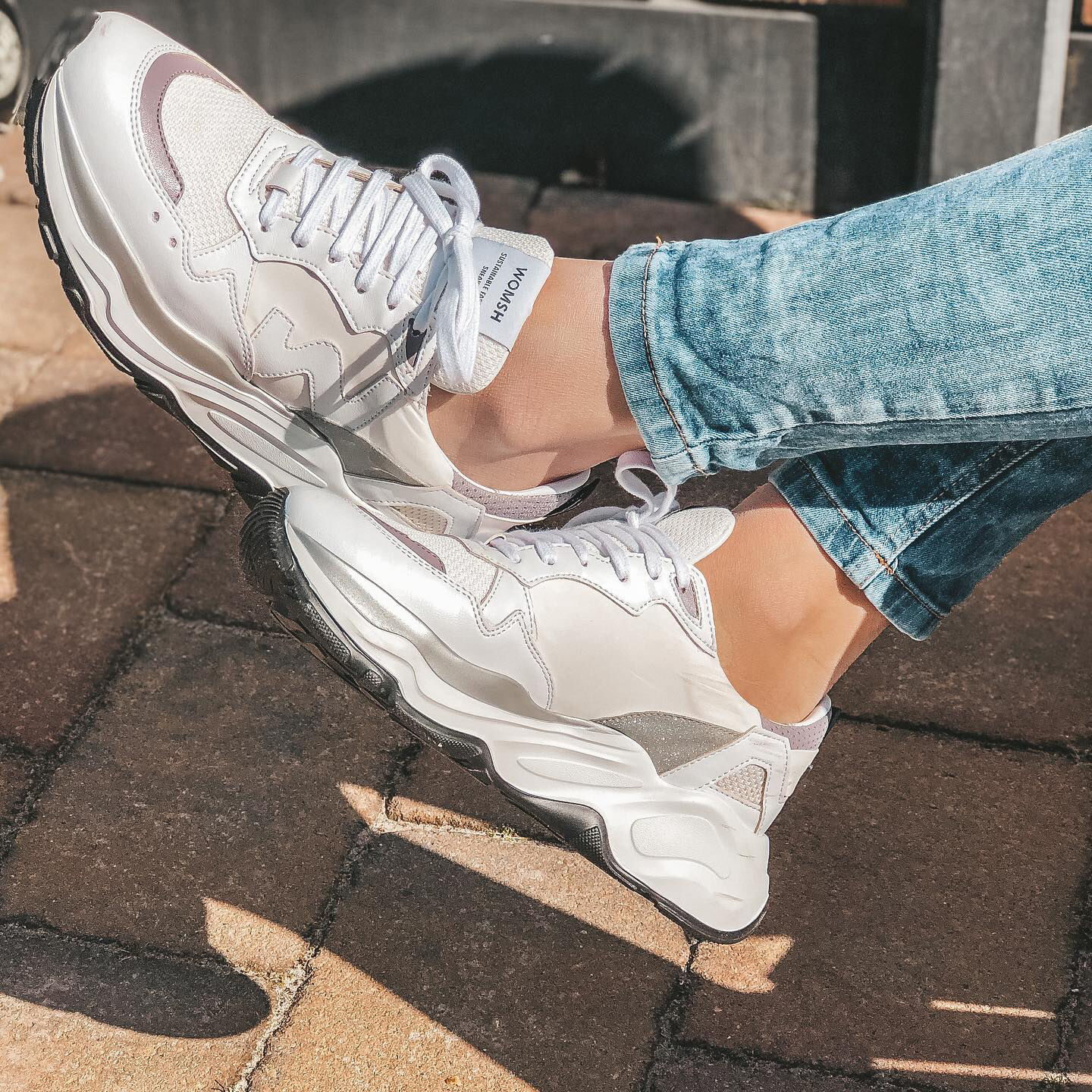 Wei&szlig;e WOMSH Sneaker Low VEGAN FUTURA - large