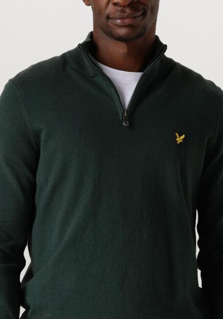 Dunkelgrün LYLE & SCOTT Pullover COTTON MERINO QUARTER ZIP JUMPER - large
