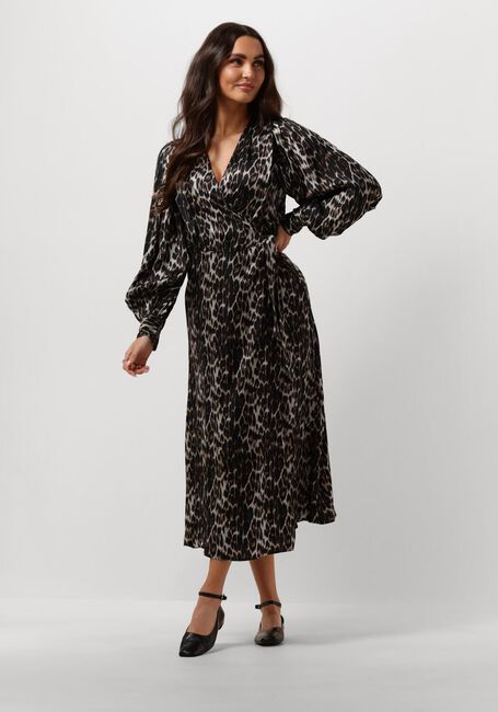 Braune CO'COUTURE Midikleid LEO LEO WRAP DRESS - large