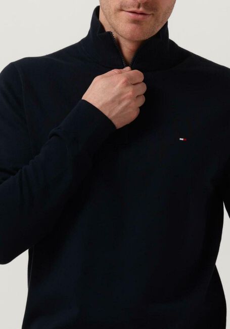 Dunkelblau TOMMY HILFIGER Pullover 1985 ZIP MOCK - large