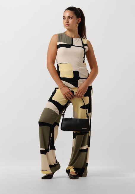 Ecru VANILIA Hose 60S PRINT PANTS - large