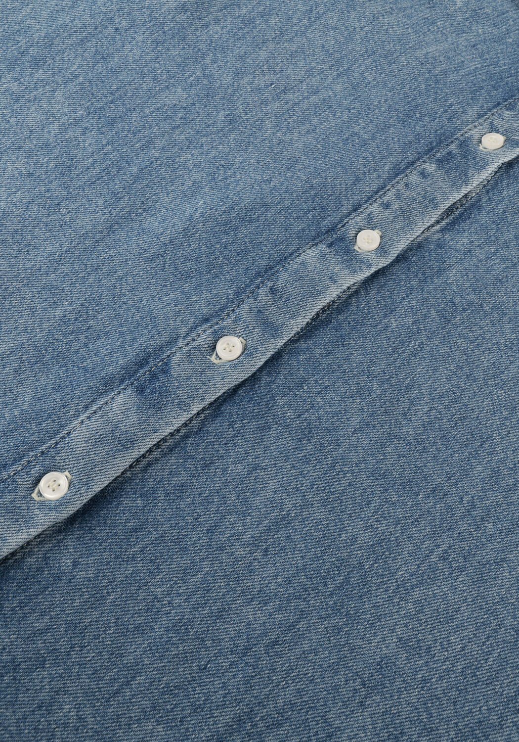 Blaue CATWALK JUNKIE Blusen OPEN SHOULDER DENIM BLOUSE - large