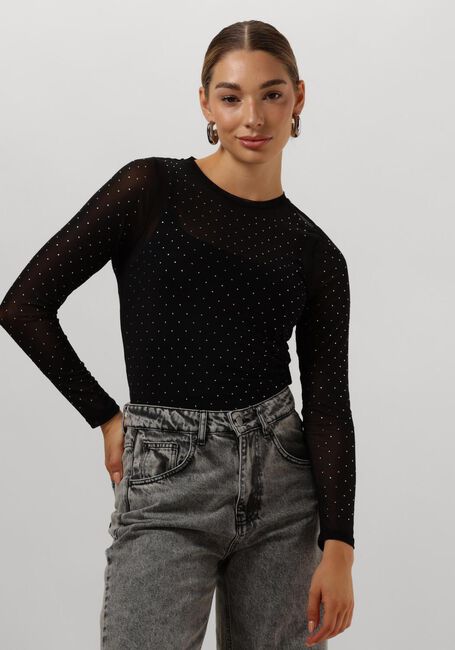 Schwarze CO'COUTURE Top CHRISTAL MESH BLOUSE - large
