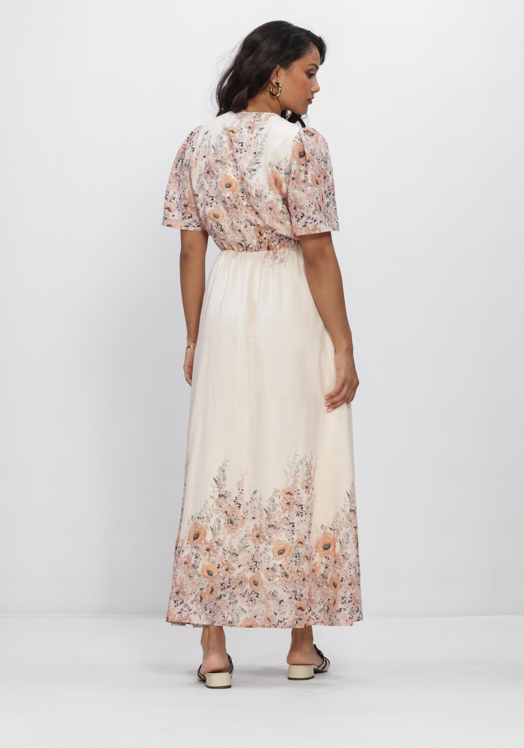 Ecru NEO NOIR Maxikleid SERNA FLOWER PRINT DRESS - large