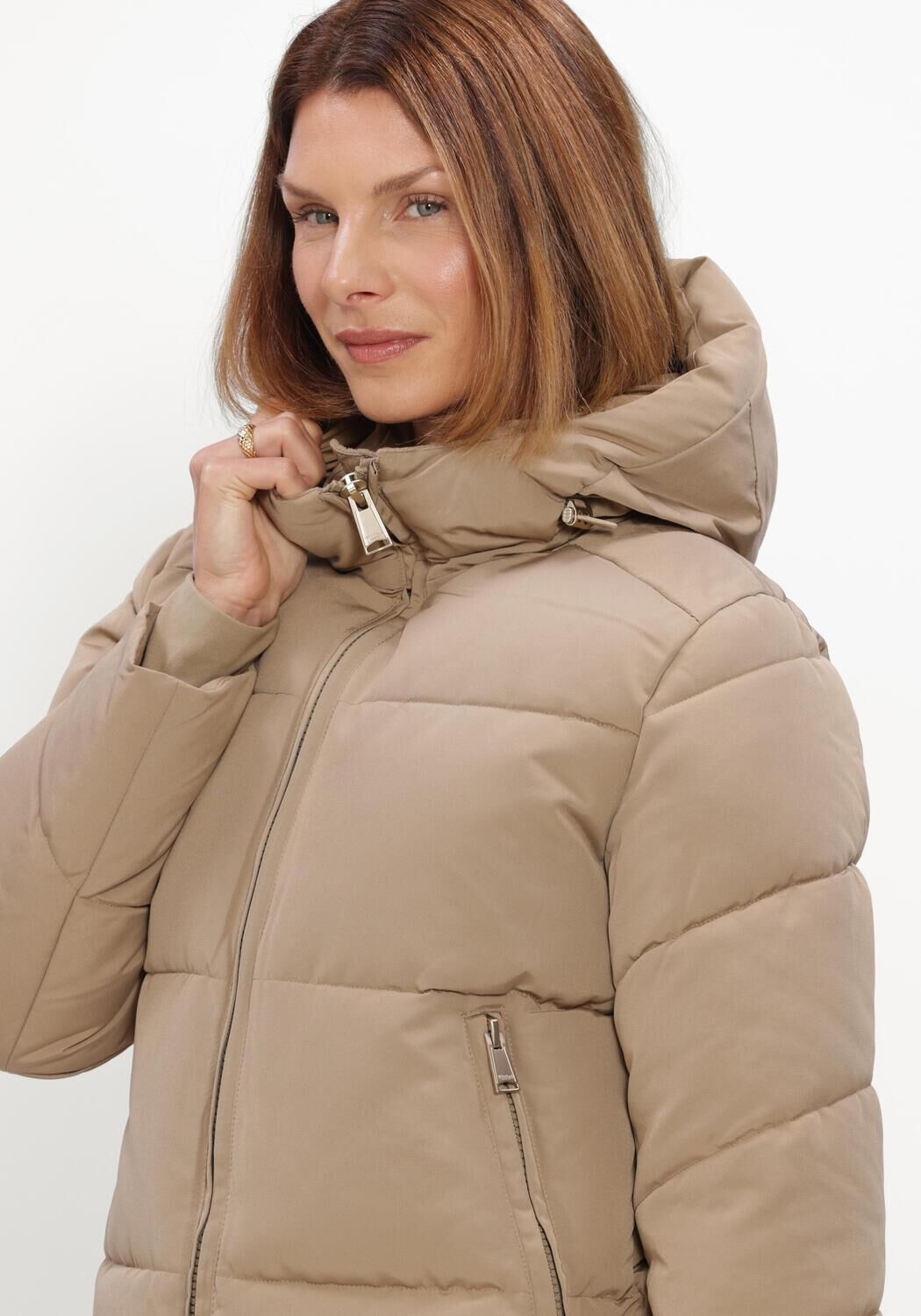 Beige WITHBLACK Wattierte Jack WBLGLORIAN LONG PUFFER COAT - large