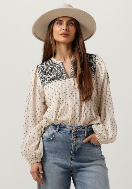 Weiße SUMMUM Blusen BLOUSE EMBROIDERY DOBBY - large
