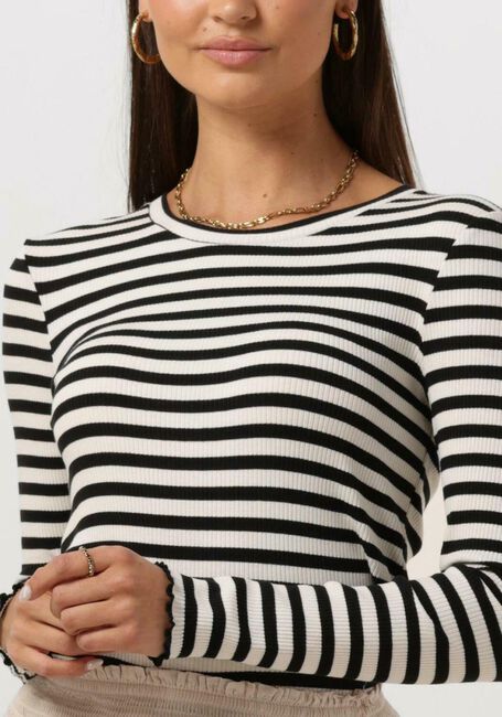Weiße SELECTED FEMME T-shirt ANNA LS CREW NECK TEE STRIPE - large