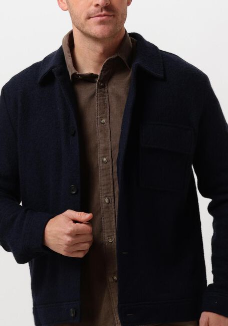 Dunkelblau SELECTED HOMME Overshirt SLHNEALY LS KNIT SHIRT JACKET - large
