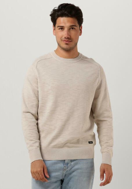 Beige CALVIN KLEIN Pullover SLUB TEXTURE SWEATER - large