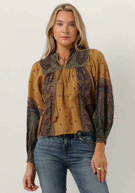 Camelfarbene ANTIK BATIK Blusen HIDA BLOUSE - large