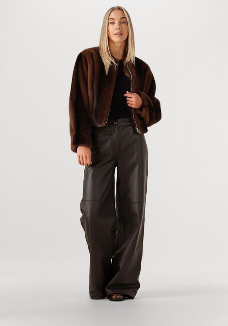 Braune STUDIO AR Fake-Fur-Jack CELESTE - large
