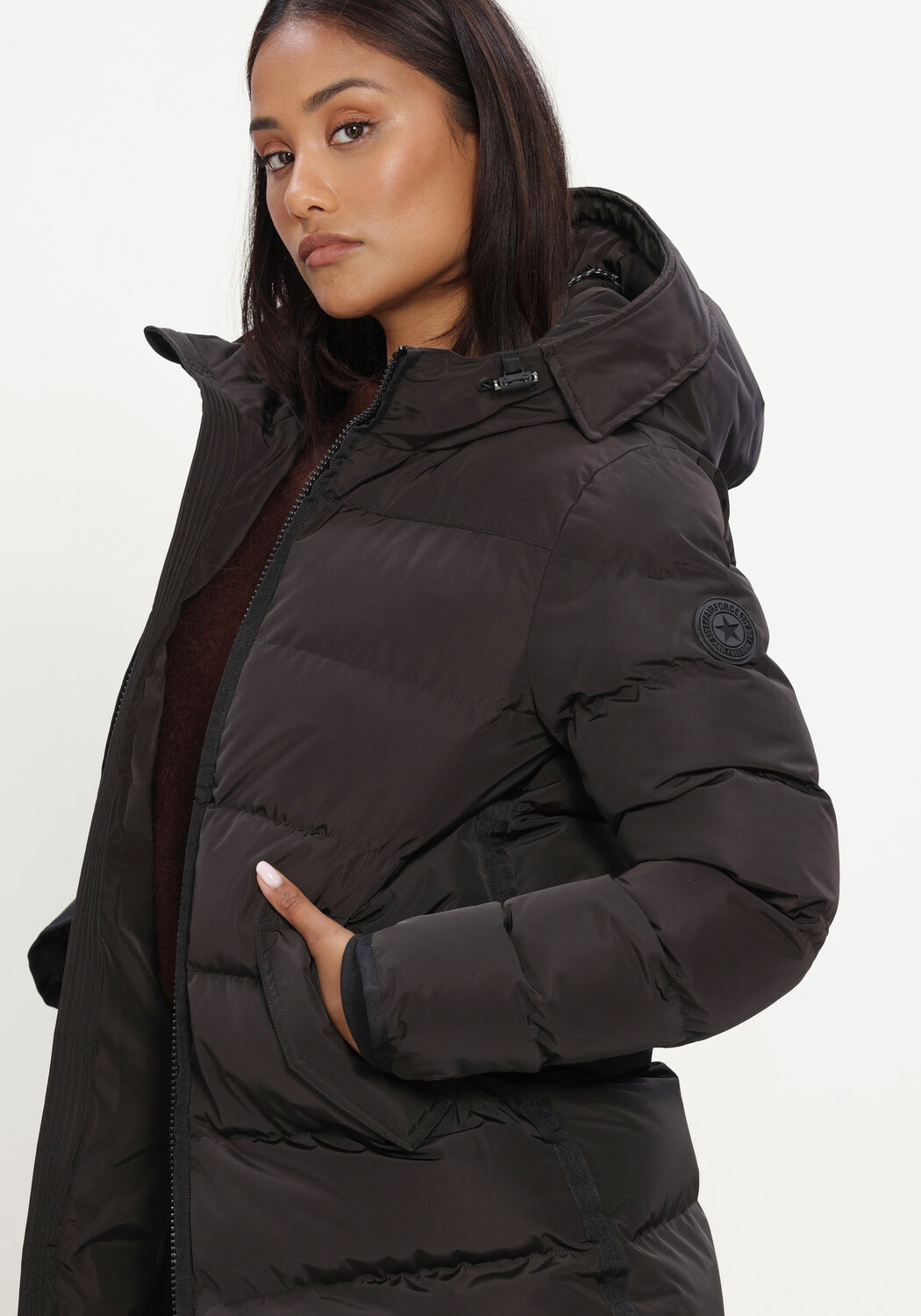 Schwarze AIRFORCE Wattierte Jack JADE JACKET - large