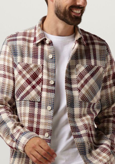 Beige CAST IRON Overshirt LONG SLEEVE HEAVY CHECK REGULAR FIT - large