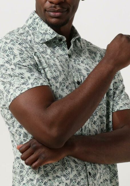Blaue PME LEGEND Casual-Oberhemd SHORT SLEEVE SHIRT PRINT ON JERSEY SLUB PIQUE - large