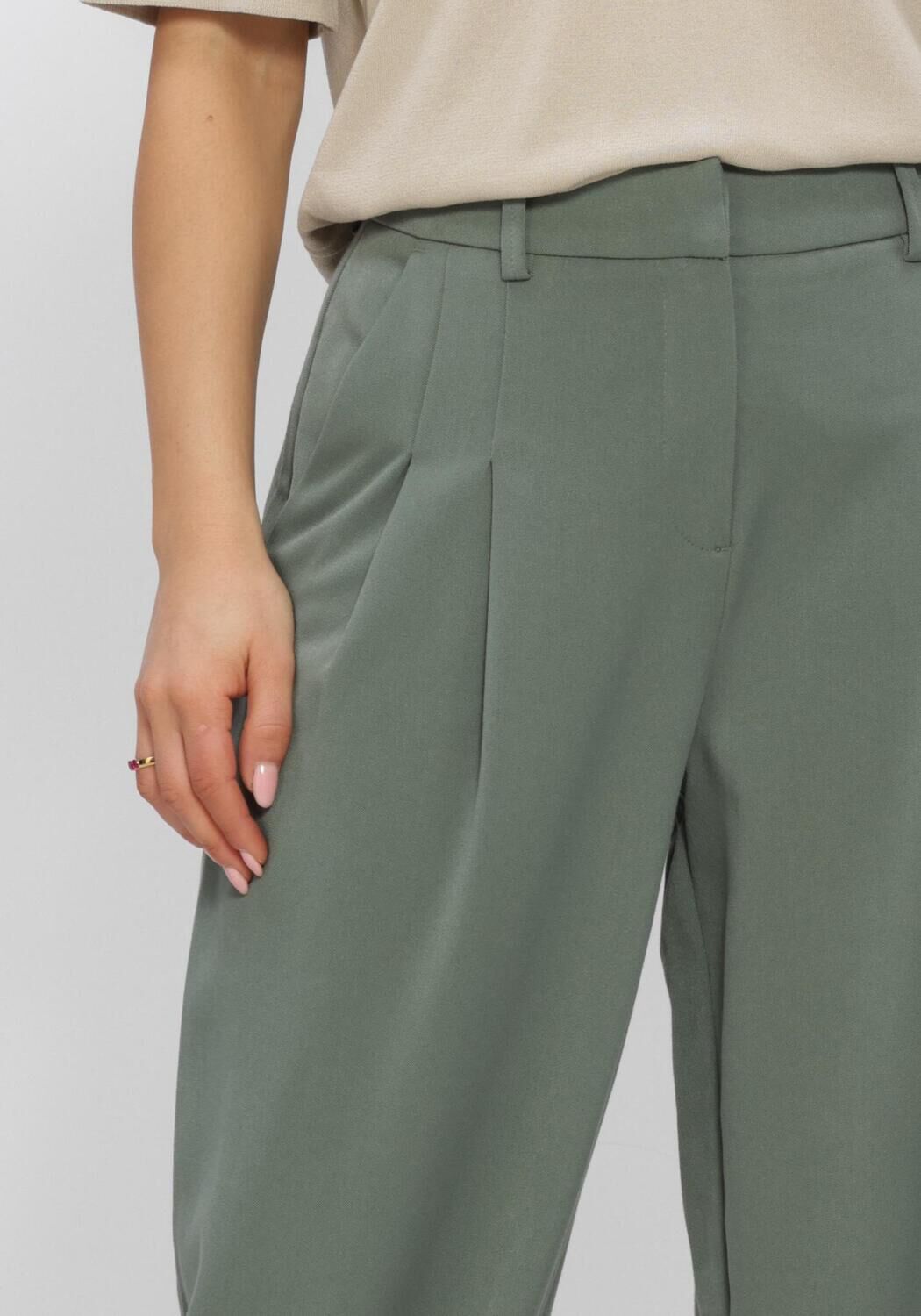 Gr&uuml;ne MSCH COPENHAGEN Weite Hose MSCHHENRIKA HW PANTS - large