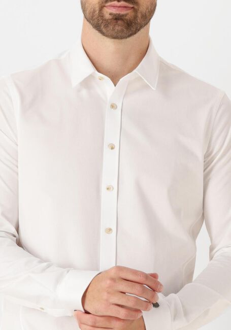 Weiße CAST IRON Casual-Oberhemd LONG SLEEVE SHIRT TWILL JERSEY 2 TONE - large