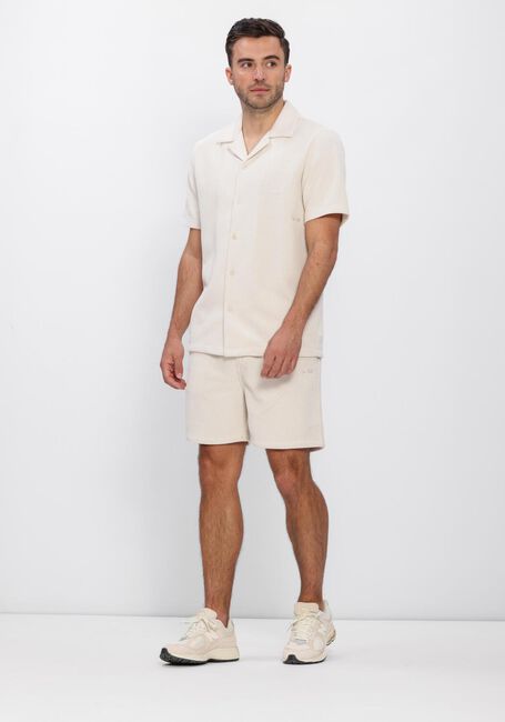 Beige PURE PATH Casual-Oberhemd HONEYCOMB SHORTSLEEVED SHIRT - large