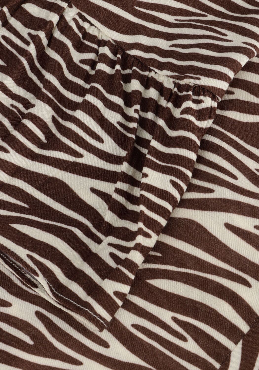 Braune COLOURFUL REBEL Minikleid TELSI ZEBRA WRAP DRESS - large