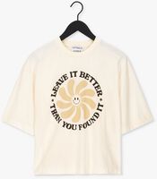 Ecru CATWALK JUNKIE T-shirt TS HAPPY FLOWER