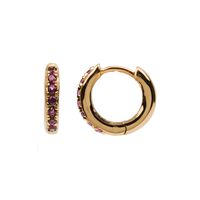 Goldfarbene ATLITW STUDIO Ohrringe BLISS EARRINGS CREOLE PINK RUB - medium