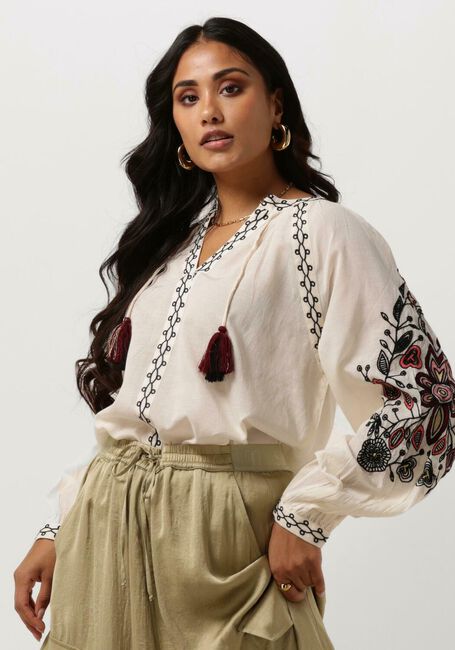 Nicht-gerade weiss SUMMUM Blusen TOP SUSHI VOILE EMBROIDERY - large