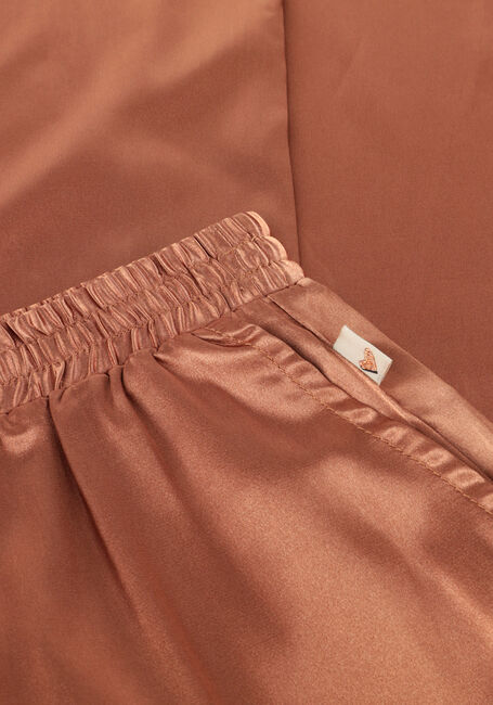 Cognacfarbene MOODSTREET Weite Hose BADE SATIN CARGO-PANTS - large