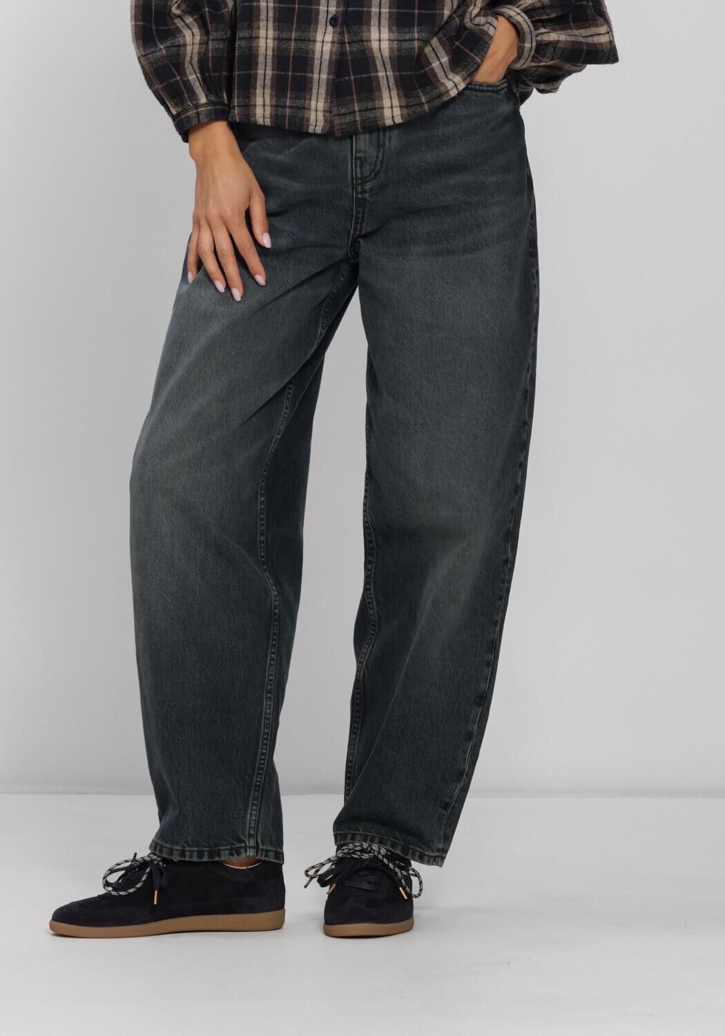 Anthrazit BY-BAR Wide jeans BALOE OIL JEANS - large