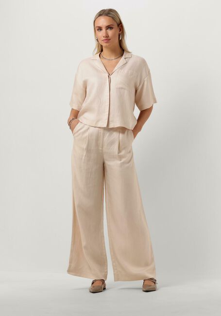 Beige SELECTED FEMME Weite Hose SLFLYRA HW WIDE LINEN PANT - large