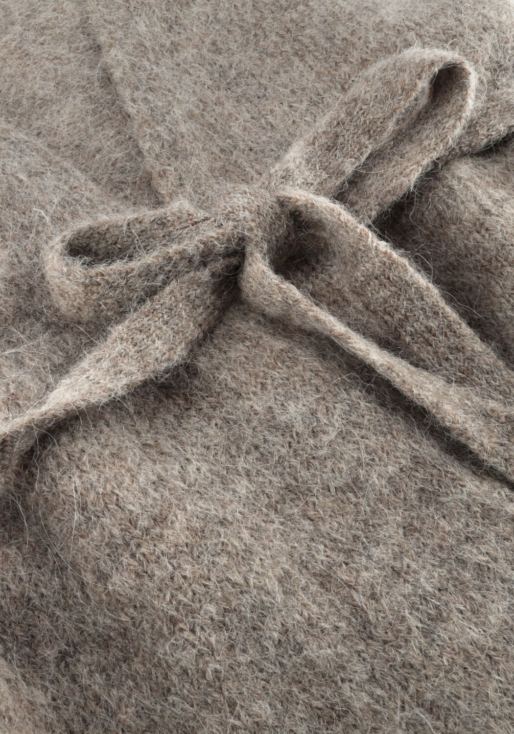 Taupe SELECTED WOMEN Pullover SLFGABELLA LS KNIT BELT CARDIGAN - large