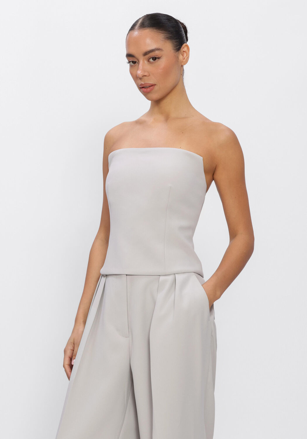 Hellgrau OMODA ATELIER Top X MODEROSA - LUNA - large