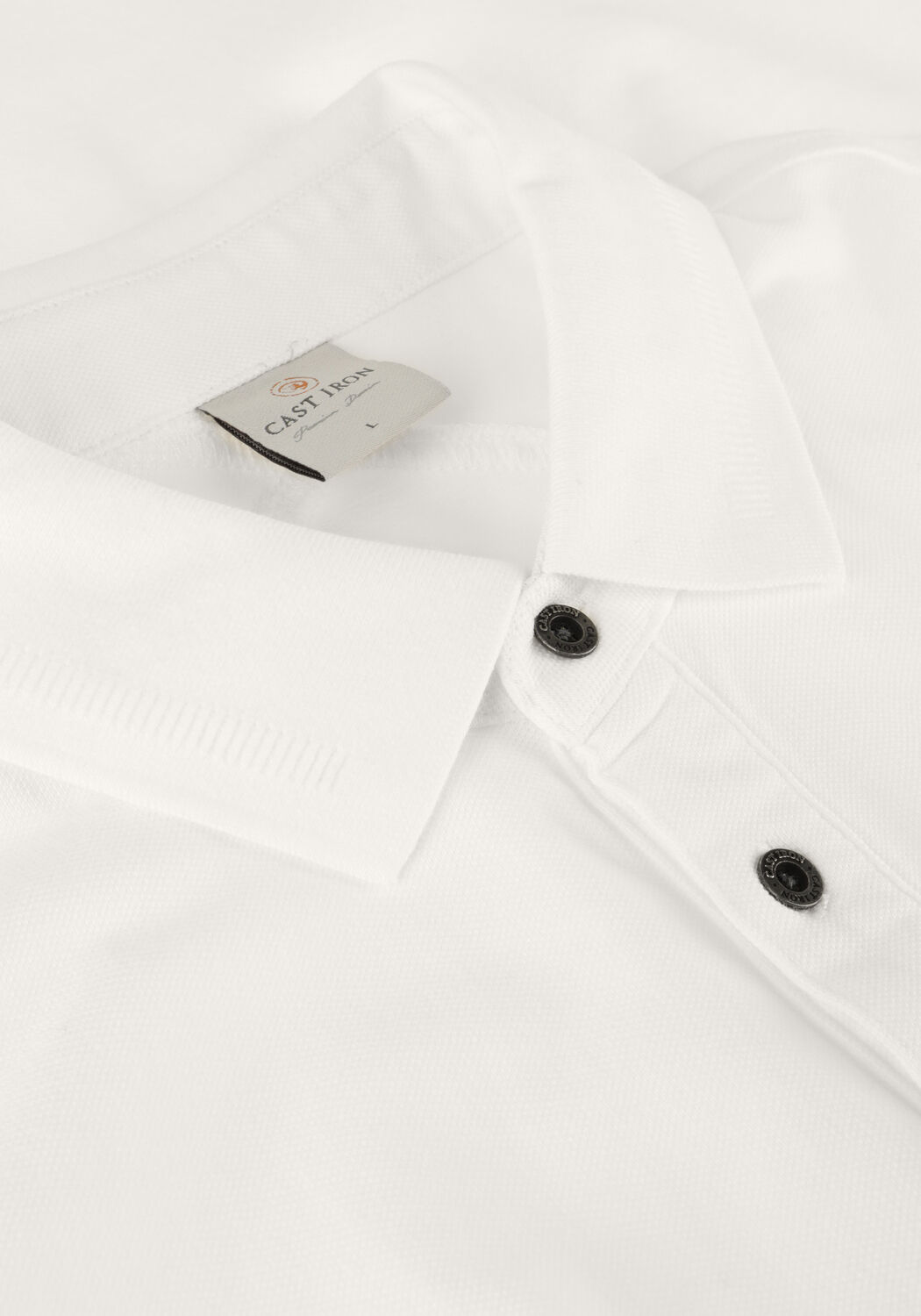 Wei&szlig;e CAST IRON Polo-Shirt SHORT SLEEVE POLO ORGANIX COTTON PIQUE ESSENTIAL - large