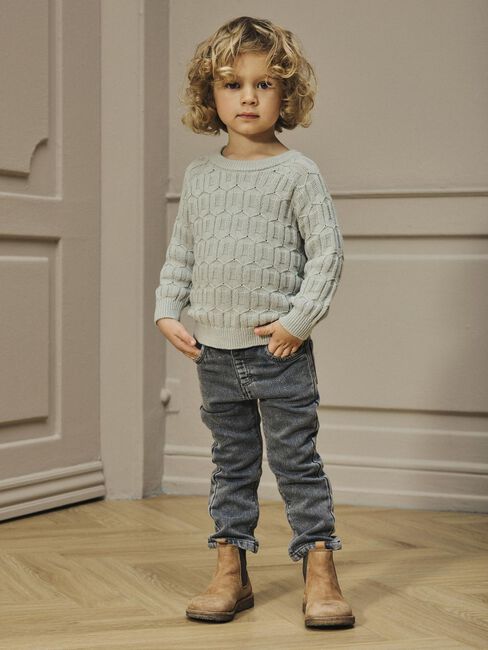 Dunkelgrau LIL' ATELIER Slim fit jeans NMNNADIE REG JEANS 4442-CI LIL - large