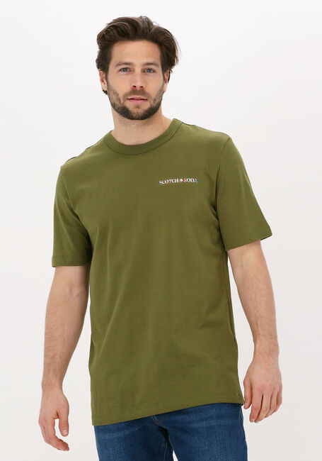 Grüne SCOTCH & SODA T-shirt JERSEY LOGO TEE IN ORGANIC COTTON - large