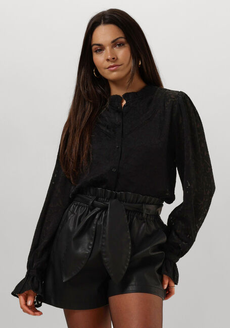 Schwarze POM AMSTERDAM Blusen BLOUSE - HEARTS BLACK - large