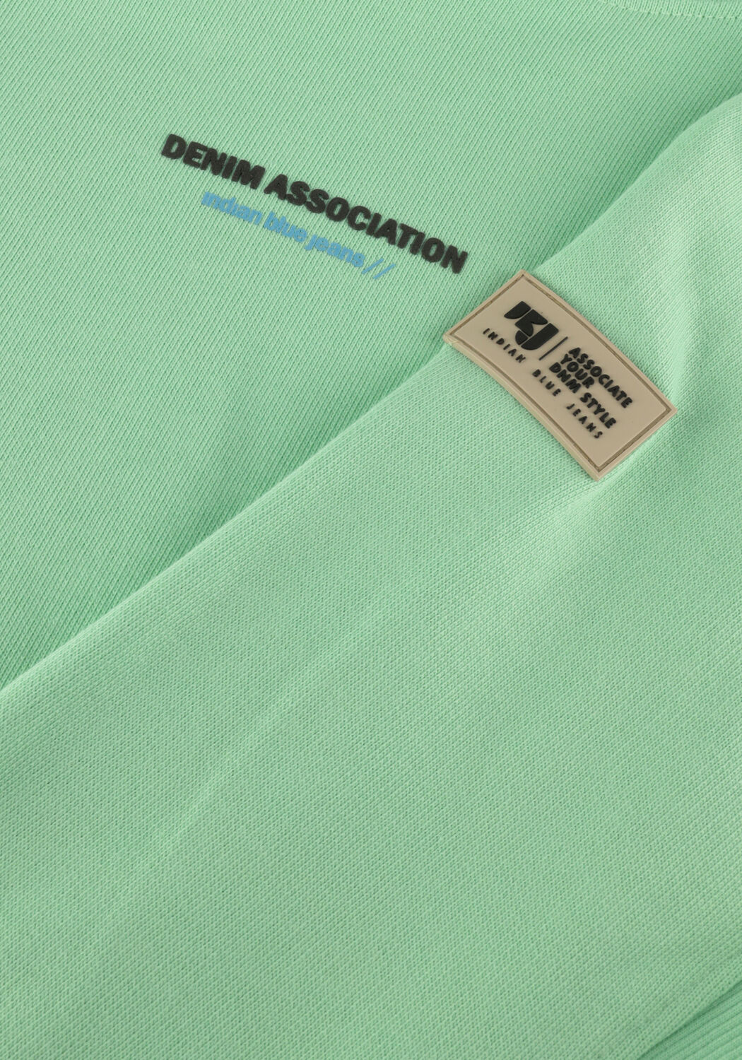 Gr&uuml;ne INDIAN BLUE JEANS Sweatshirt HOODIE BACKPRINT WASHED - large