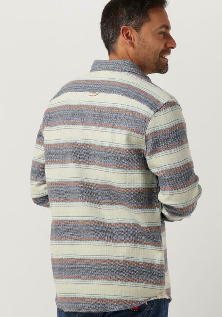 Blaue SCOTCH & SODA Overshirt REGULAR-FIT BASKET WEAVE GRADIENT STRIPE SHIRT - large