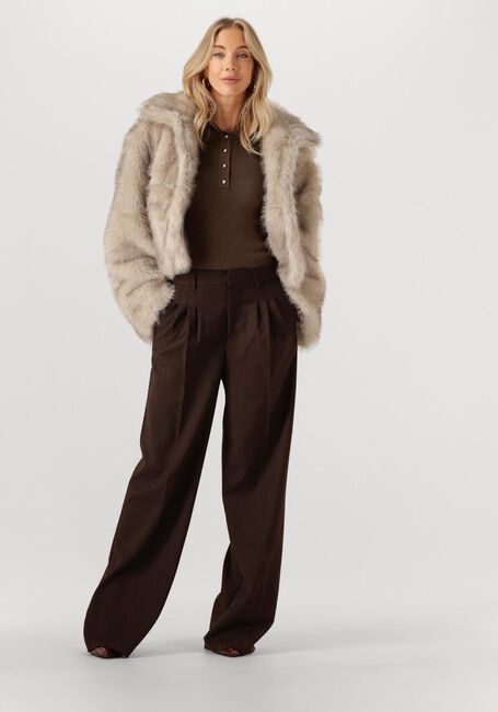 Beige NEO NOIR Fake-Fur-Jack STEFF FAUX FUR JACKET - large