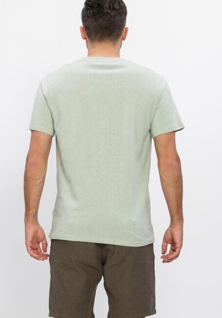 Gr&uuml;ne SELECTED MEN T-shirt SLHADAM LINEN BLEND SS TEE NOOS - large