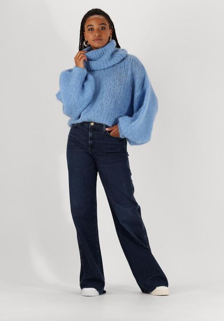 Blaue AMERICAN DREAMS Rollkragenpullover PEPPER ROLL NECK CROPPED - large
