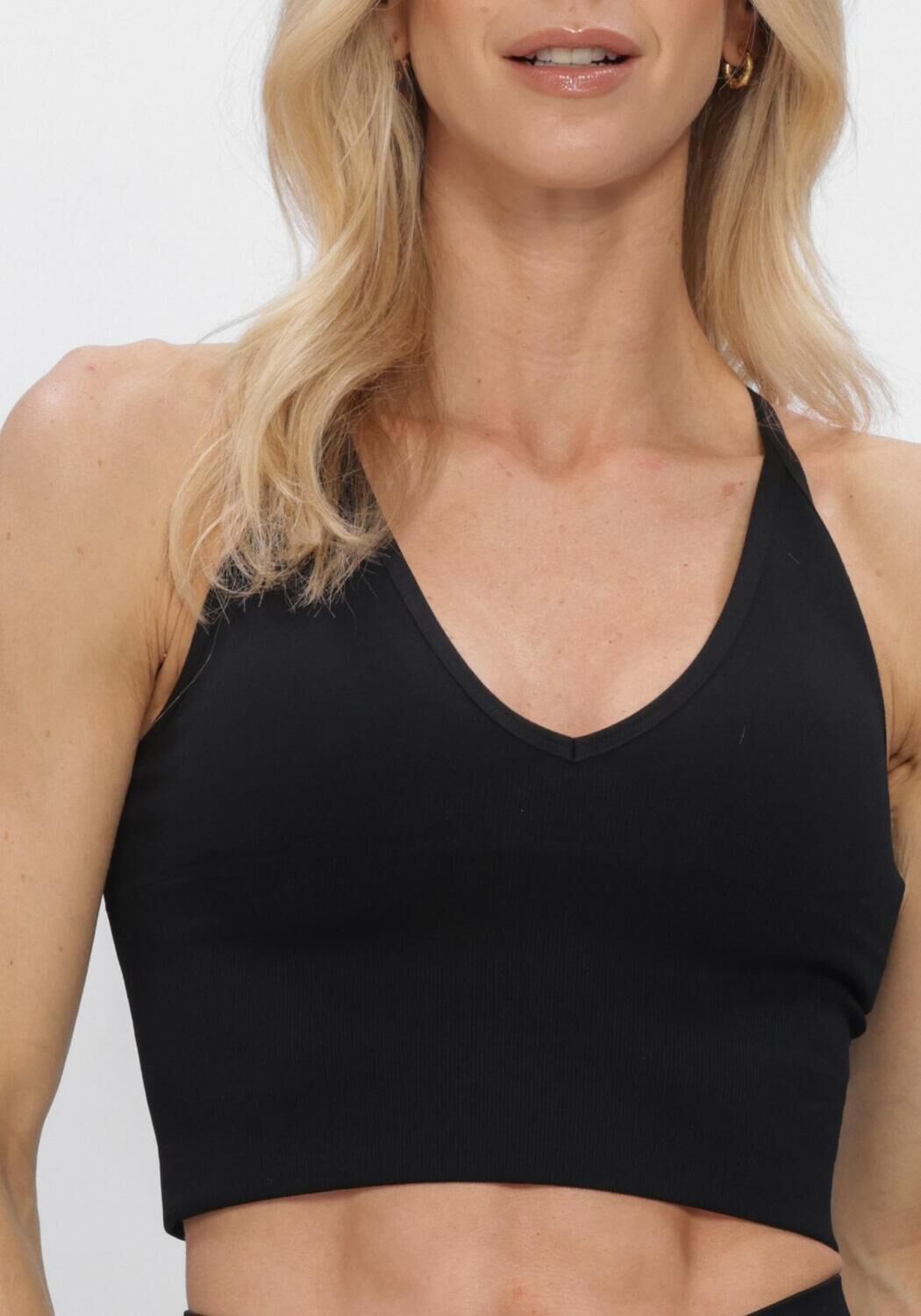 Schwarze AIM'N Tops & T-shirts SHAPE SEAMLESS CROSS BACK BRALETTE - large