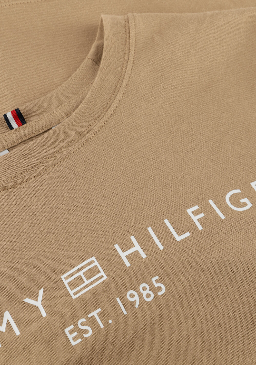 Sand TOMMY HILFIGER T-shirt REG CORP LOGO C-NK SS - large
