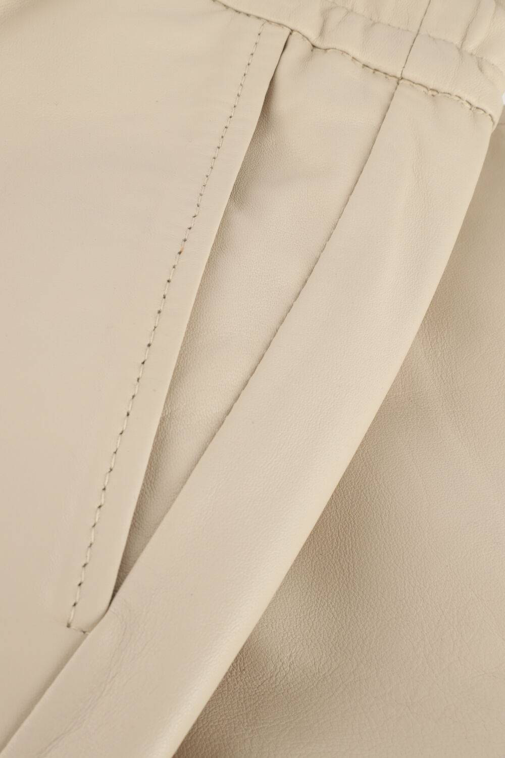 Ecru CO'COUTURE Hose SHILOH LEATHER JOGGERS - large