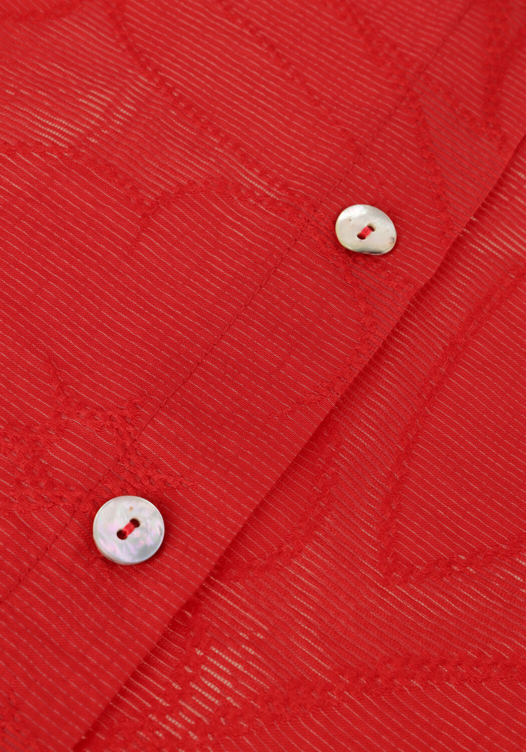 Rote JANSEN AMSTERDAM Blusen FF774 BLOUSE 3/4 PUFF SLEEVE - large