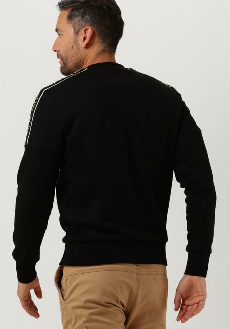 Schwarze FRED PERRY Sweatshirt TAPE SLEEVE SWEATSHIRT - large