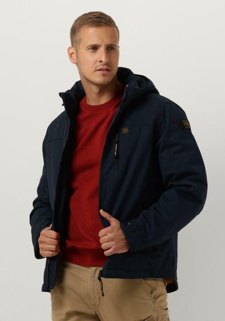 Dunkelblau PME LEGEND Parkas SEMI LONG JACKET STRATOR ICON 2.0 MELANGE TWILL - large