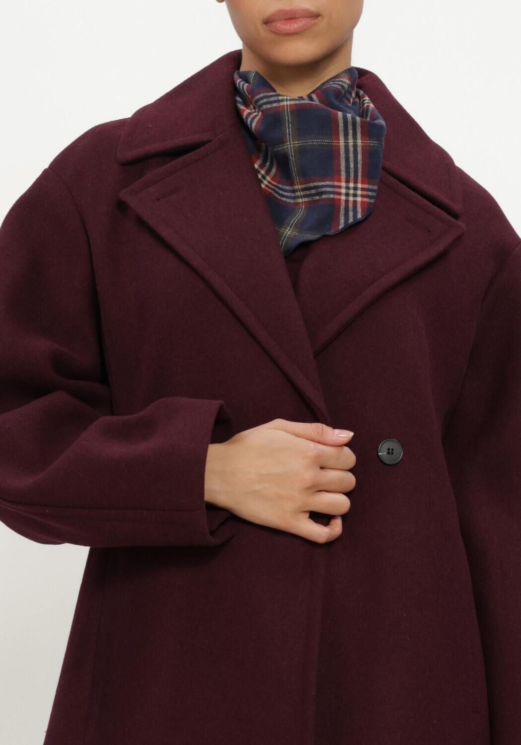 Bordeaux SELECTED WOMEN M&auml;ntel SLWVALERIE WOOL BLEND COAT - large