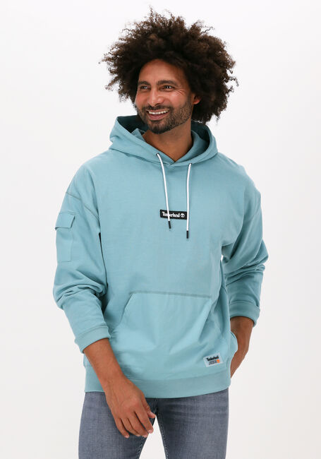 Hellblau TIMBERLAND Sweatshirt PU MIXED MEDIA HOODIE - large