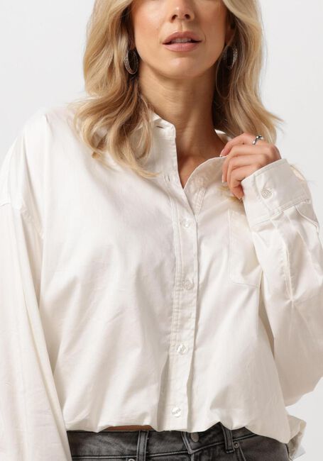 Weiße CATWALK JUNKIE Blusen CROPPED BUTTON UP BLOUSE - large