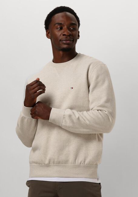Beige TOMMY HILFIGER Sweatshirt ESSENTIAL FLEECE CREWNECK - large