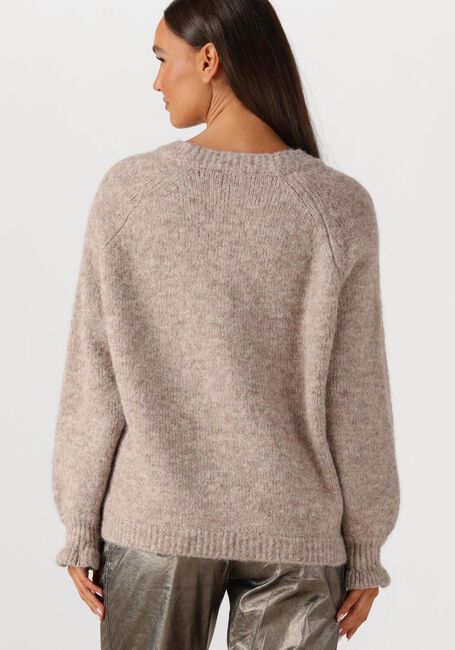 Braune SUMMUM Strickjacke CARDIGAN COZY MELANGE LUREX KNIT - large